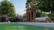 Produkt: Prosklený cedrový saunový domek 135x135 cm (4)