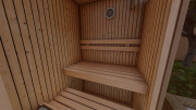Produkt: Prosklený smrkový saunový domek 135x135cm (2)