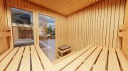 Produkt: Prosklený smrkový saunový domek 200x180cm (3)