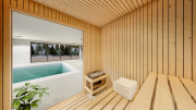 Produkt: Prosklená smrková sauna 200x200cm - typ 2 (2)