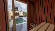 Produkt: Prosklený cedrový saunový domek 135x135 cm (3)