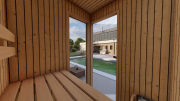 Produkt: Prosklený smrkový saunový domek 135x135cm (4)