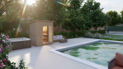 Produkt: Prosklený smrkový saunový domek 200x180cm (2)