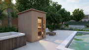 Produkt: Prosklený smrkový saunový domek 200x180cm (1)