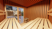 Produkt: Prosklený cedrový saunový domek 230x210 cm - typ 1 (3)