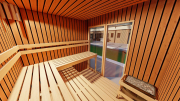 Produkt: Prosklený cedrový saunový domek 230x210 cm - typ 1 (4)