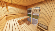 Produkt: Prosklený smrkový saunový domek 230x210 cm - typ 1 (4)