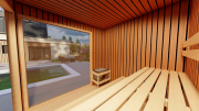 Produkt: Prosklený cedrový saunový domek 230x210cm typ-2 (3)