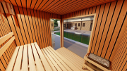 Produkt: Prosklený cedrový saunový domek 230x210cm typ-2 (4)