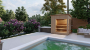 Produkt: Prosklený smrkový saunový domek 230x210cm - typ 2 (3)