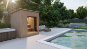 Produkt: Prosklený smrkový saunový domek 230x210cm - typ 2 (1)
